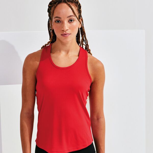 WOMENS TriDri® recycled performance slim racerback vest. Thumbnail